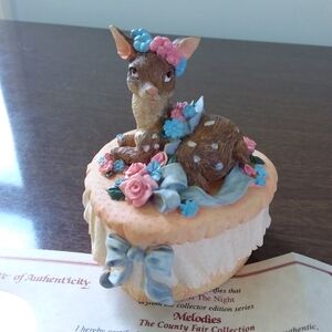 1970's Heritage House Melodies County Fair Collection fawn deer